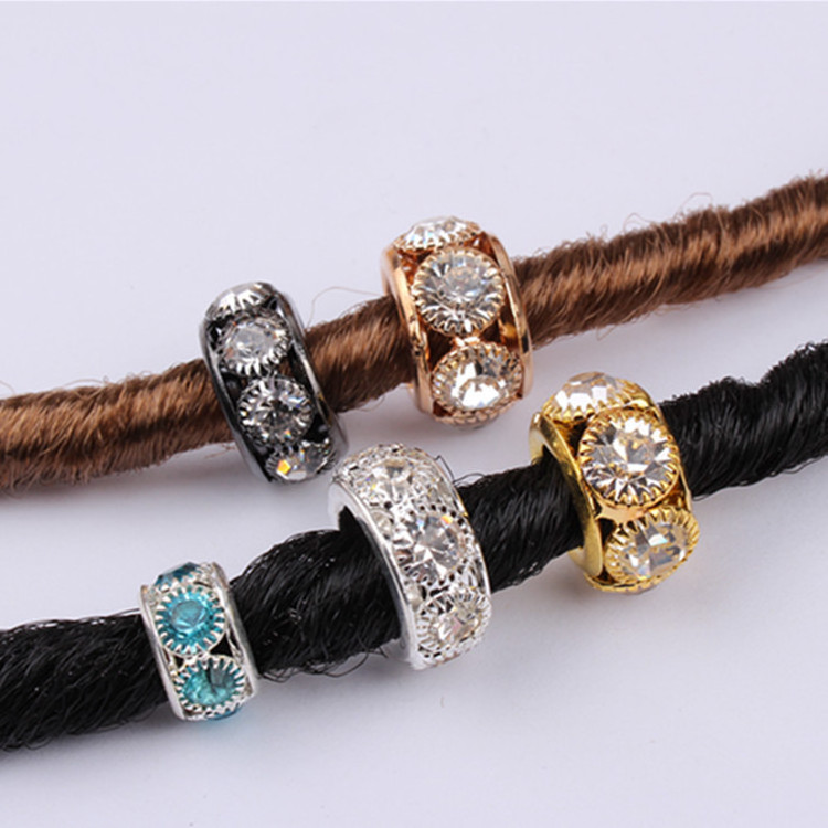 8mm 10mm 12mm DIY Jewelry Bracelet Accessories Beaded Large Hole Copper Beads Diamond Hollow - Out Beads