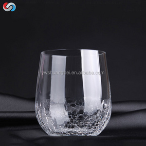 Wholesale Crack Whisky Wine Glass/Popular Drinking Glass Cup