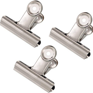 Best sale 38mm round head clipboard clip mountain stainless steel flat spring clips