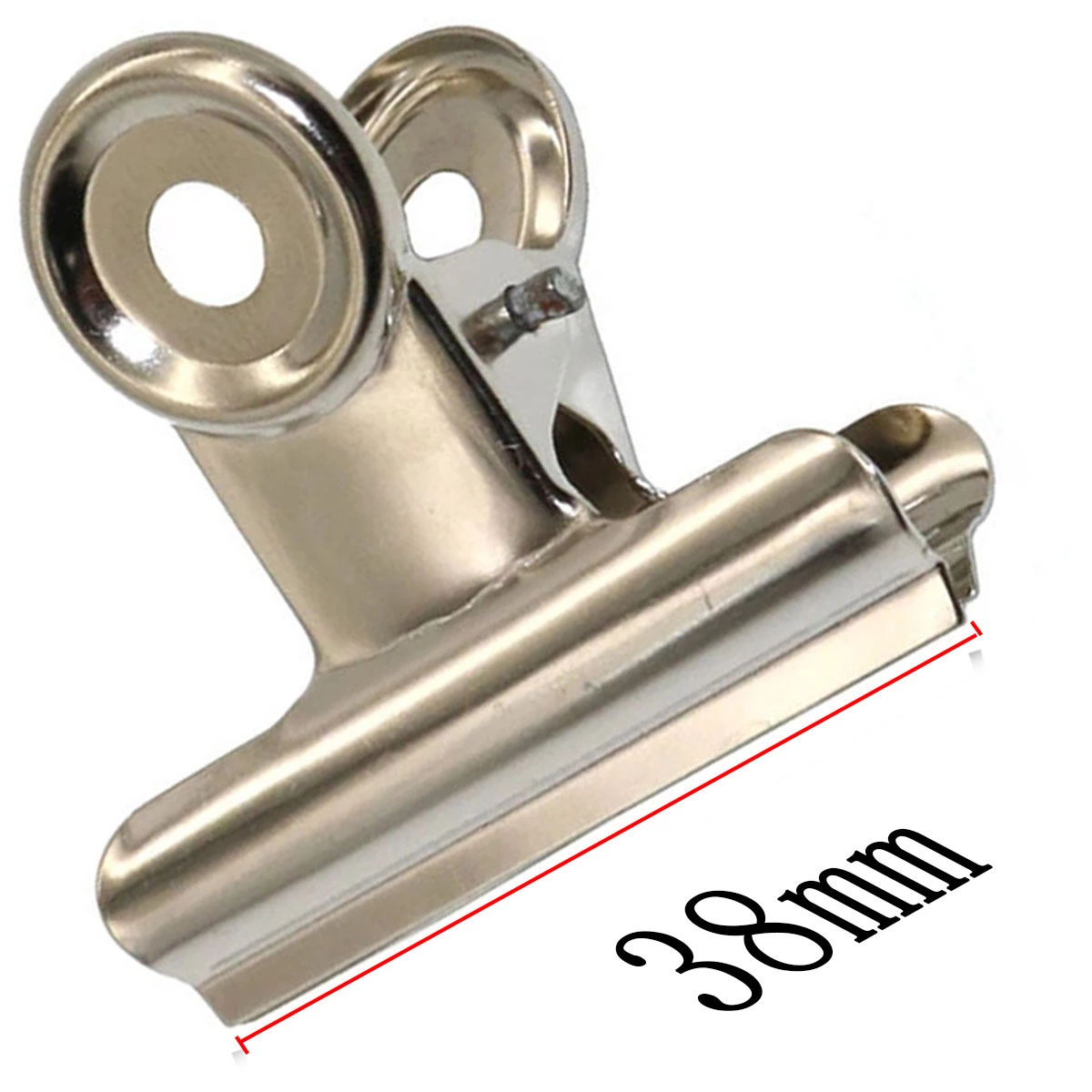 Best sale 38mm round head clipboard clip mountain stainless steel flat spring clips