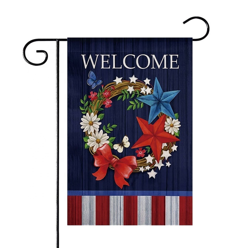 Factory 2024 New Pattern 12x18 Red White Striped American Star Cardinals Squirrel Memorial Day Garden Yard Flag