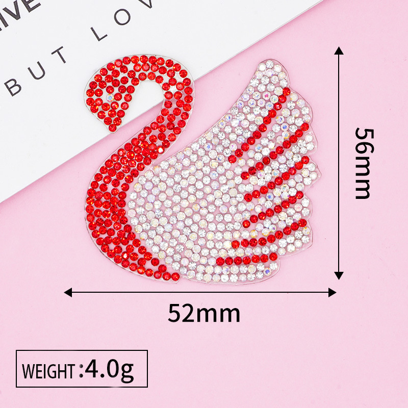 Wholesale Fashion DIY Clothing Accessory Iron On Hot Melt Black Glitter Crystal Rhinestone Letter Applique Patch