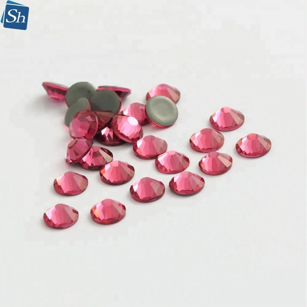 Wholesale Hot Fixed Stone 4mm Applique Nail Rhinestone  Machine Strasse Hot Fix Luxury stone For Nail Art In Round