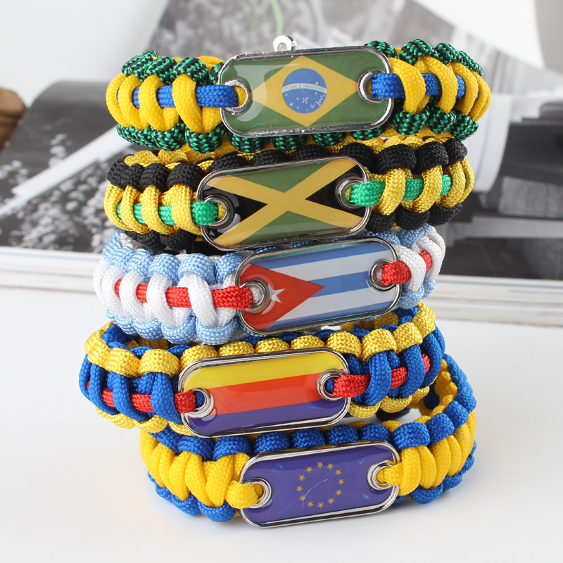 Manufacturer 287 Countries Flag Puerto Brazil Germany Saudi Arabia Australia Haiti Country Flag Paracord Survival Bracelets