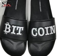 Plain Slide Sandal,Black Pvc Men Slide Sandal Custom Logo Slide Sandal men Slippers