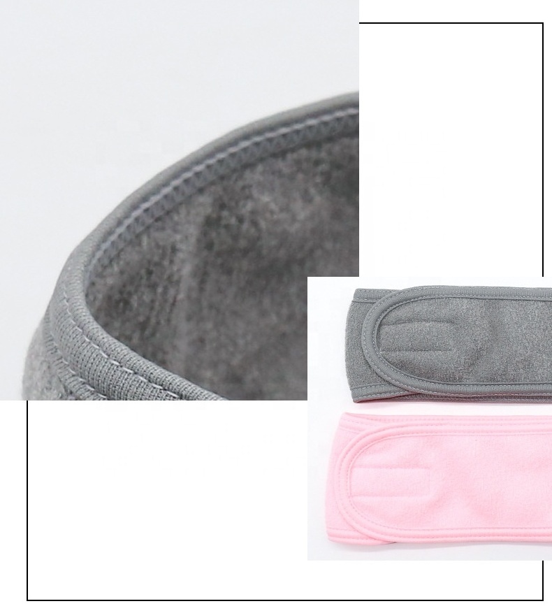 Wholesale Hairbands Microfiber Custom Spa Facial Hair Wrap Towel  Makeup Head Band Terry Skincare Headbands With Magic Tape