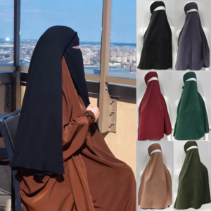 High Quality Niqab Muslim Breathable One Layer Nida Face Veil Cover Modest Islamic Clothing Women Jilbab Prayer Hijab Niqab