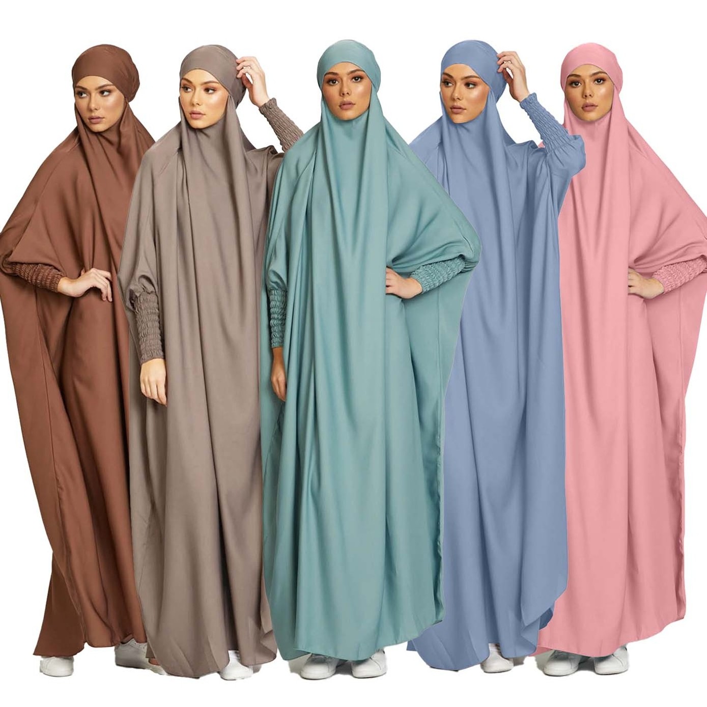 Ethnic Prayer Kaftan Dubai Robe Kimono Caftan Hijab Dress Women Islamic Clothing Khimar Abaya Women Muslim Dress Jilbab