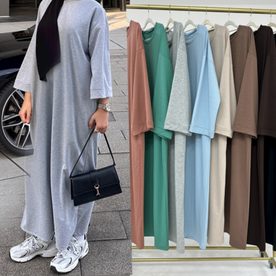 NEW Wholesale Custom Modest Islamic Clothing Dubai Turkey Elegent Dress Abaya Girl Women Muslim Dress Autumn Winter Abaya