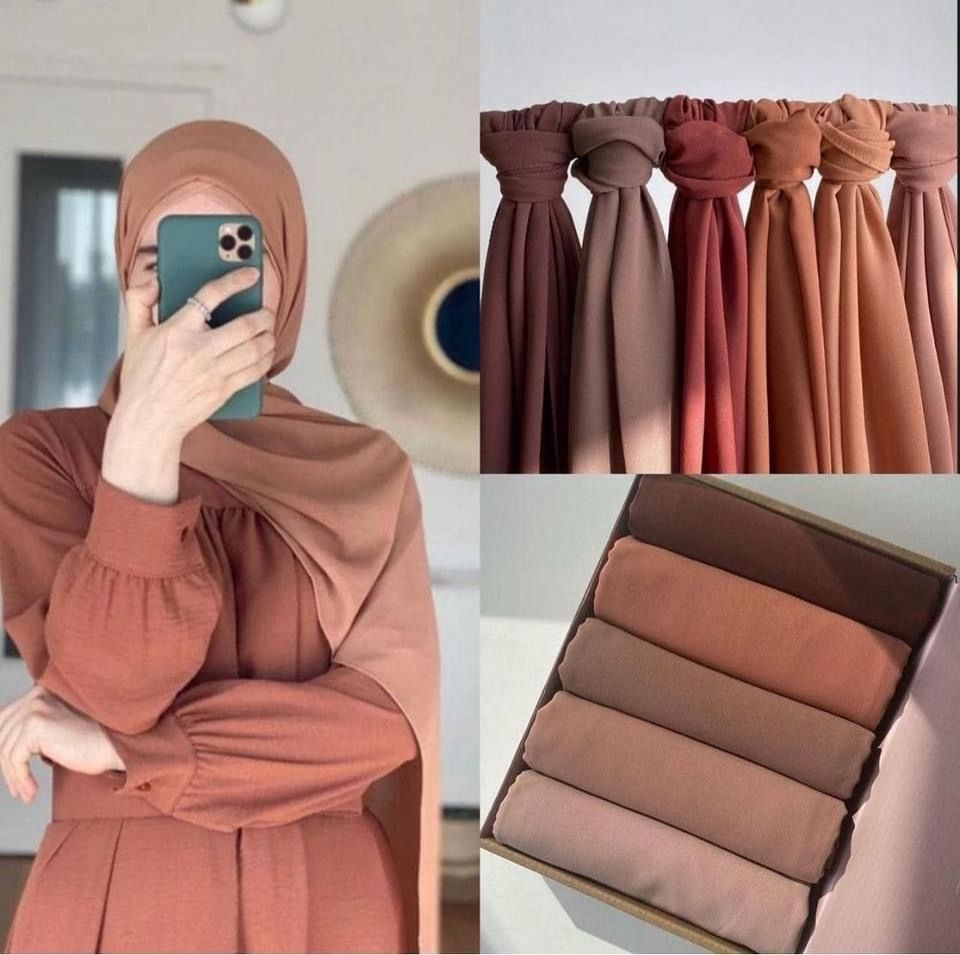 Custom LOGO Wholesale High Quality Islamic Shawls Plain Georgette Muslim Women Hijabs Scarf Headscarf Bubble Heavy Chiffon Hijab