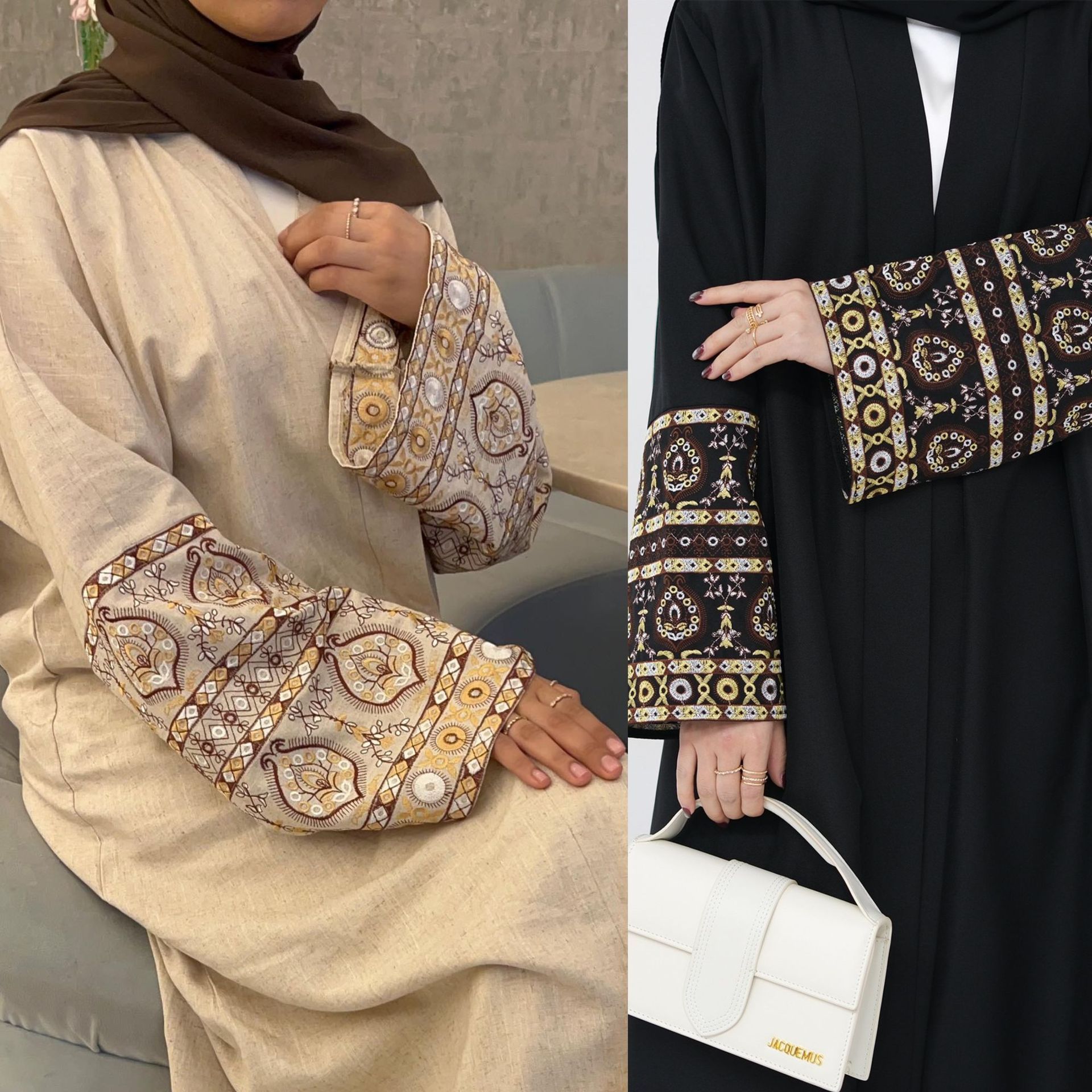 Wholesale Turkey EID Ramadan Modest Dubai Abaya for Girl Muslim Women Dress Luxury Embroidery Sleeves Kimono Black Linen Abaya