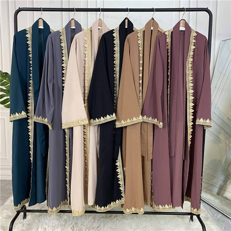 Middle East Muslim Fashion Embroidered Robe Turkish Casual Cardigan Islamic Long Dress