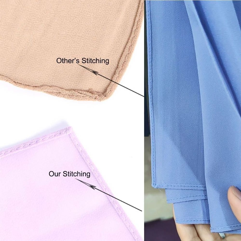 Wholesale 86 Colors High Quality Islamic Shawl Soft Plain Georgette Muslim Hijabs Headscarf Bubble Chiffon Hijab Scarf