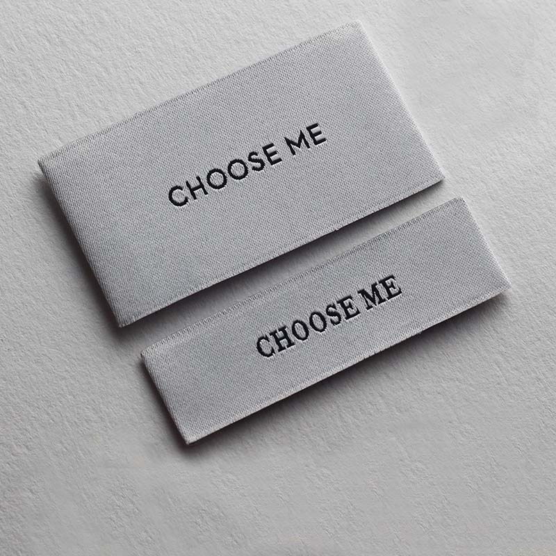 High Quality Size Brother Nursing Label Polyester Satin Cotton Garment Woven Neck Label for Clothes Custom Logo Woven Labels