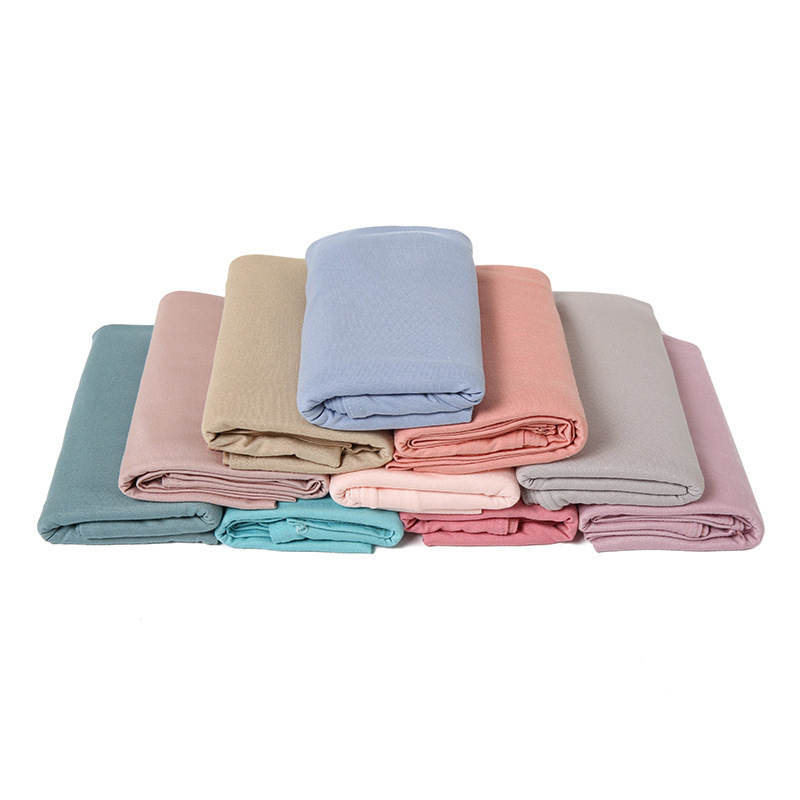 Wholesale 180*70cm USA Best Quality Women Muslim Plain Hijabs Stretchy Premium Cotton Jersey Hijab Scarf For Prayer Shawls