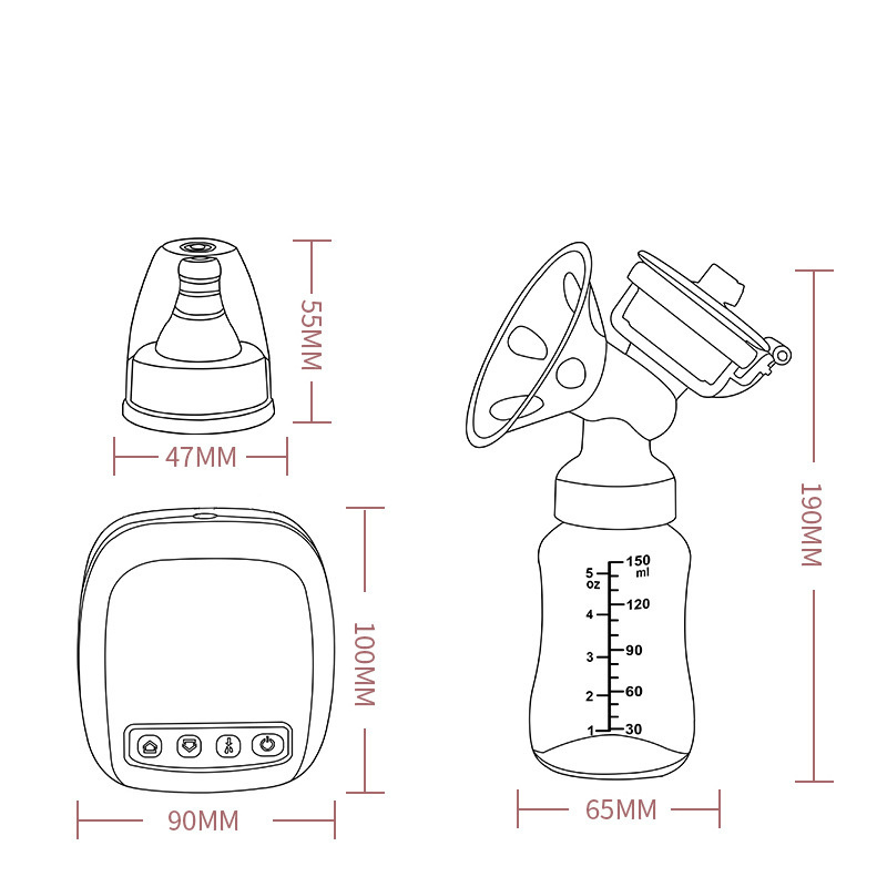 Electronic Double Standard Caliber Electric Breast Pump Baby Products Breast Pump For Feeding Supplies