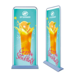 Door type display rack 80x180 billboard display card vertical floor propaganda shelf roll-up poster design customization