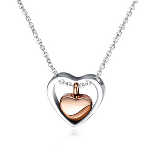 Pet Ashes Memorial Urn Heart Shape Pendant Necklace