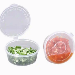 FREE SAMPLE 1.5OZ Disposable Clear Plastic Sauce Cups with Lids, Portion Cups with Lids, Souffle Cups