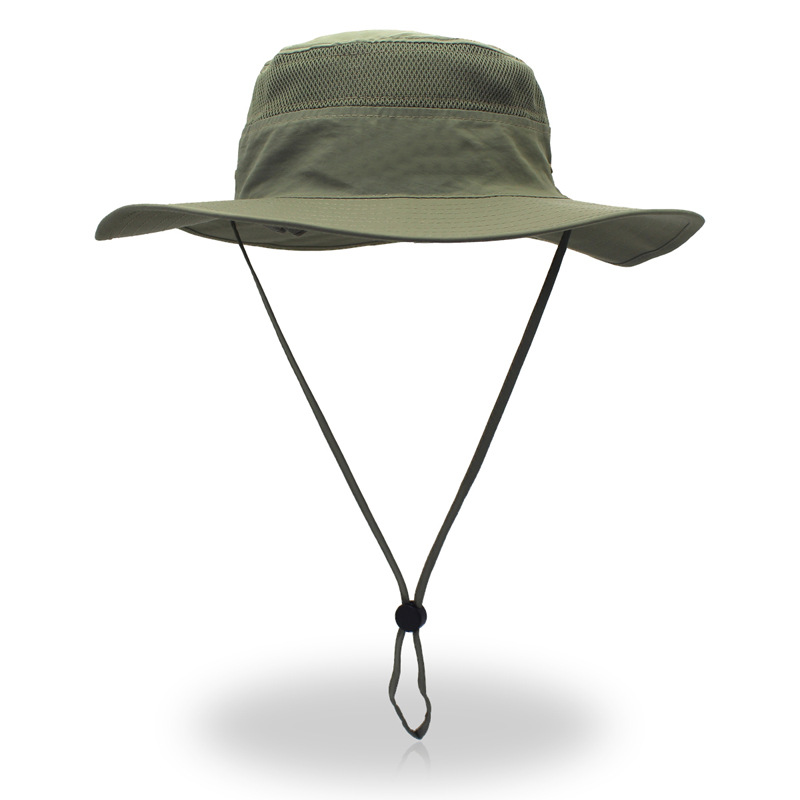 Custom logo Outdoor Washed Cotton Fisherman Bucket Hats folding cap  wide brim bucket hats with Strings