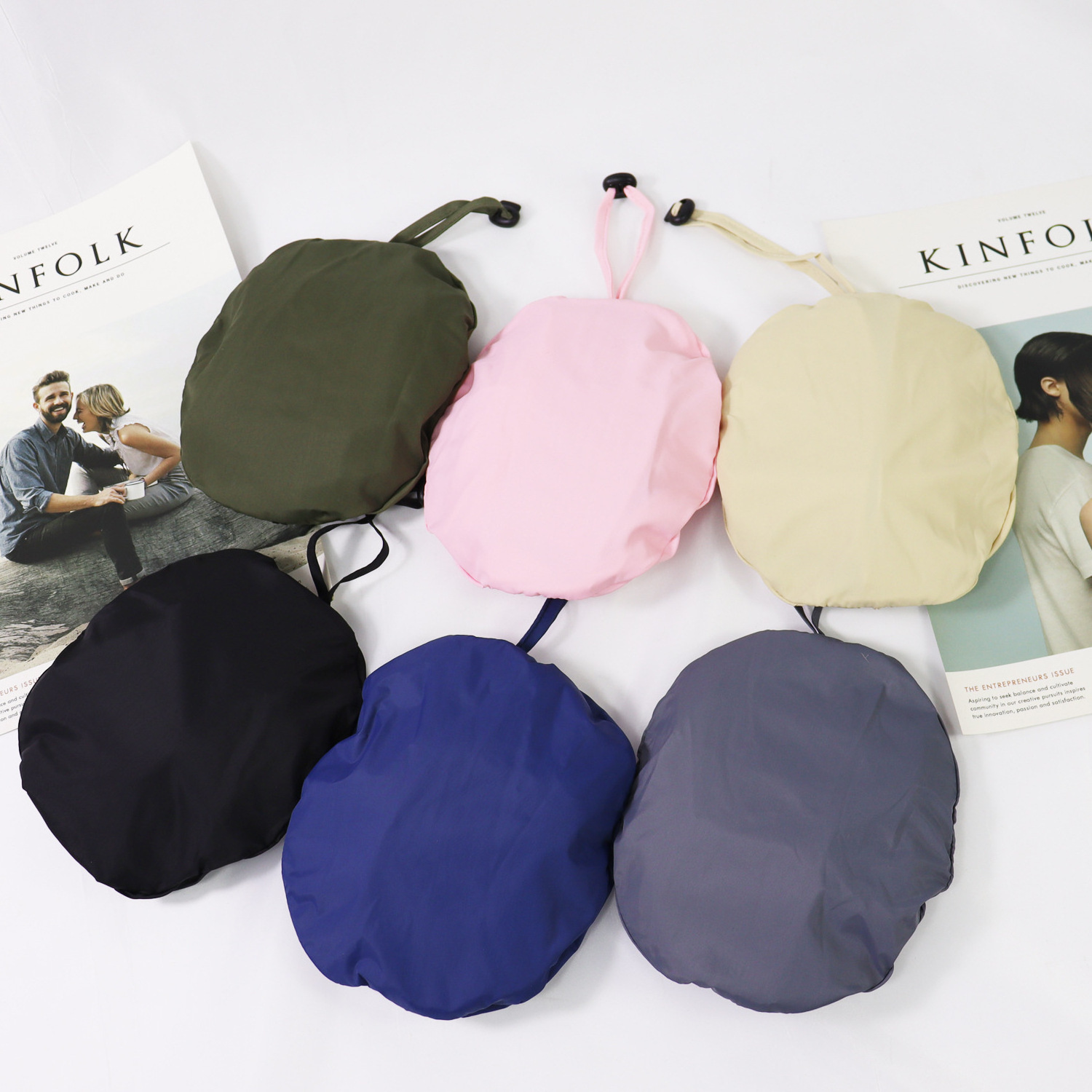 Custom logo Outdoor Washed Cotton Fisherman Bucket Hats folding cap can take in wide brim bucket hats with Strings