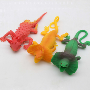 Colorful squeeze animal stretching  lizard Sand toy Plastic Soft pressure relief squeeze toy