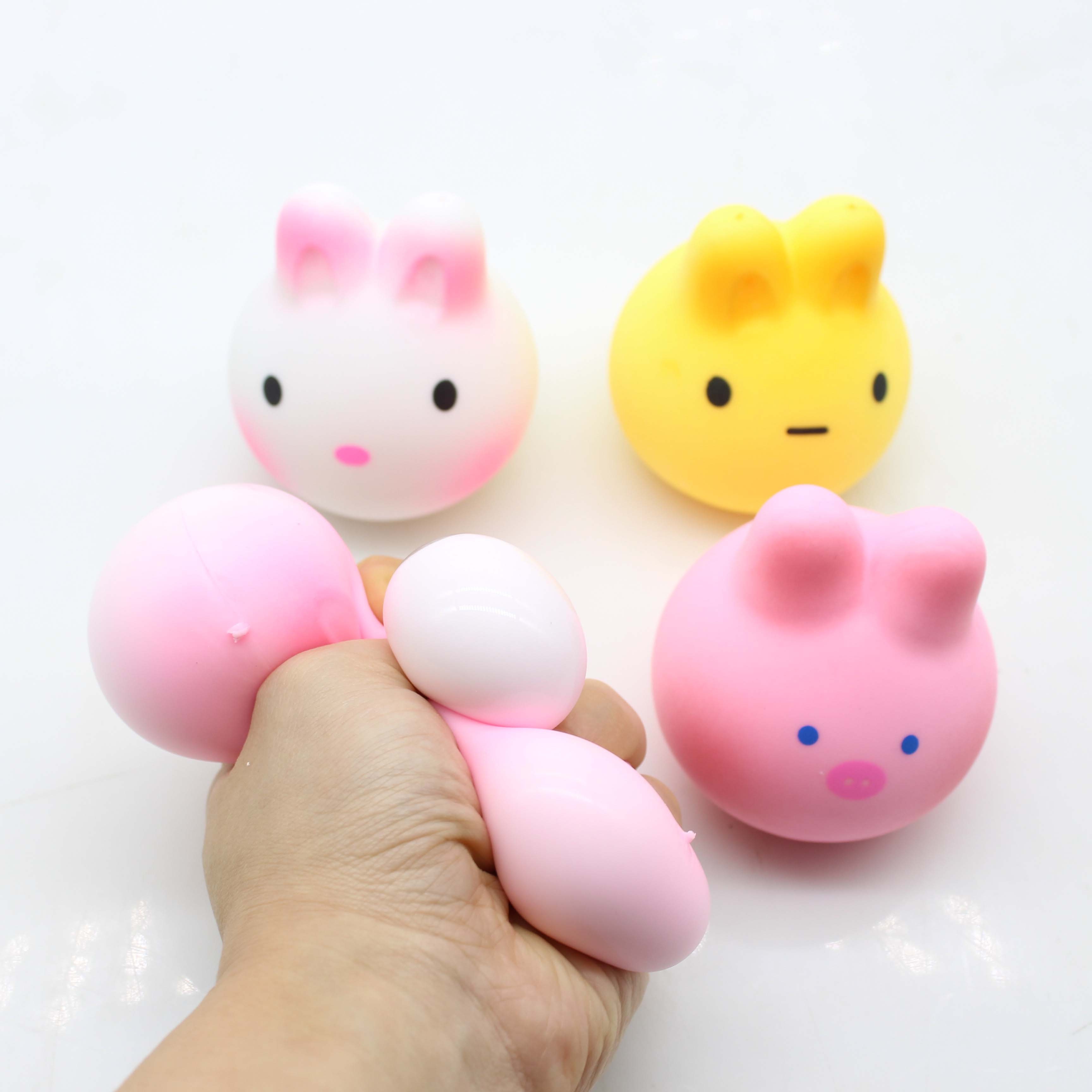 Quality Kawaii TPR Fidget Toy squishy pig Anti Stress Stretchy Animal Squeeze Squishy Flour Ball Pig Fidget Toy For Kids