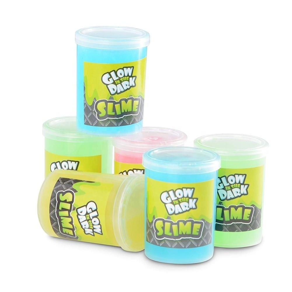 2024 new wholesale glow in the dark slime crystal mud kids toys stress relieve foam glue