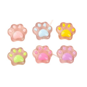 Resin Charms Cartoon Glow in the Dark Cat Paw DIY Cream Glue Phone Case Slime Charm Hair Clip Deco