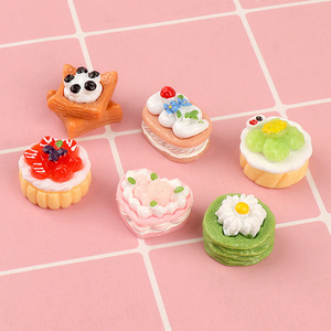 Cream Glue Accessories Resin Charms Food Toy Simulation Chocolate Cream Cake Keychain Pendants Slime Charms DIY  Material