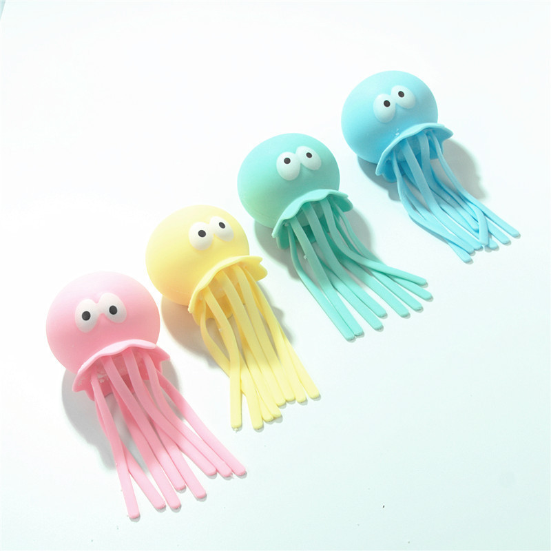 82g Cute jellyfish TPR soft playdough toys 4 colors anti-stress squishy toys decompression toys for kids