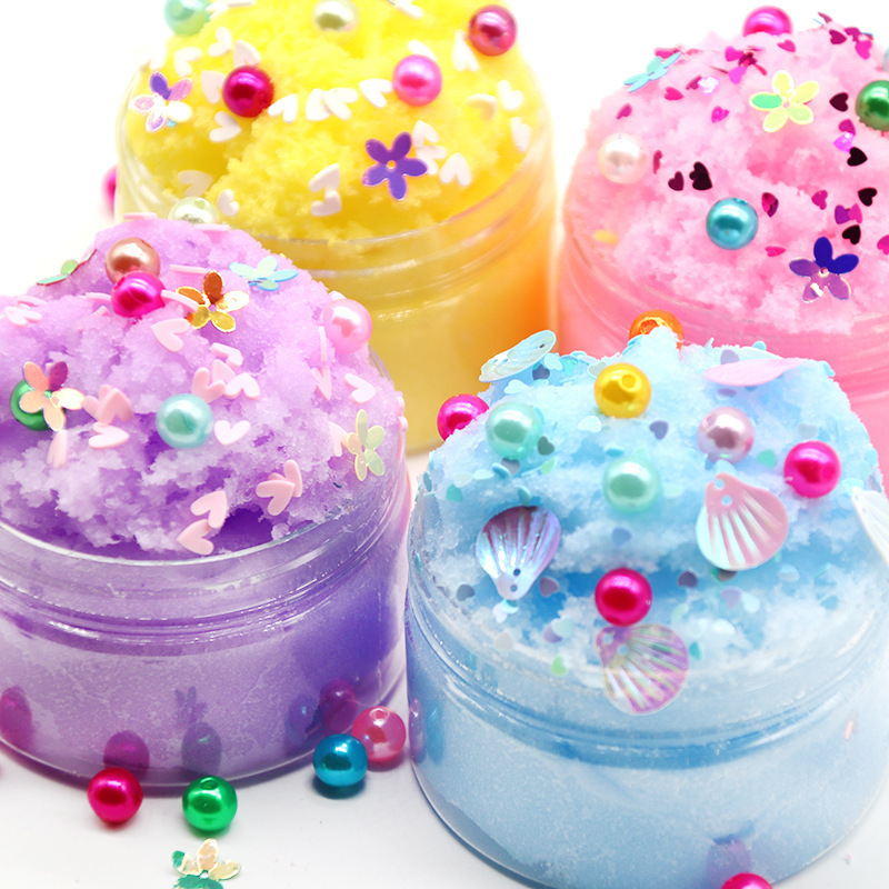 factory outlet Novelty Beautiful charm slime make your own Brushed silk snow Slime