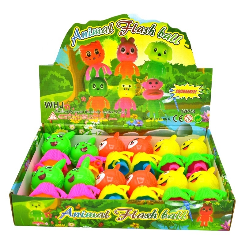 Wholesale Luminous Stress Ball  Hedgehog Flash Toys Ball for Children Adult Outdoor Led Light Vent Toys Ball Children Toys