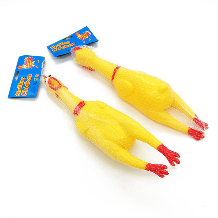 Hot Selling Eco-friendly Creative Shrilling Screaming Chicken Toy Vent Chicken PVC Toy