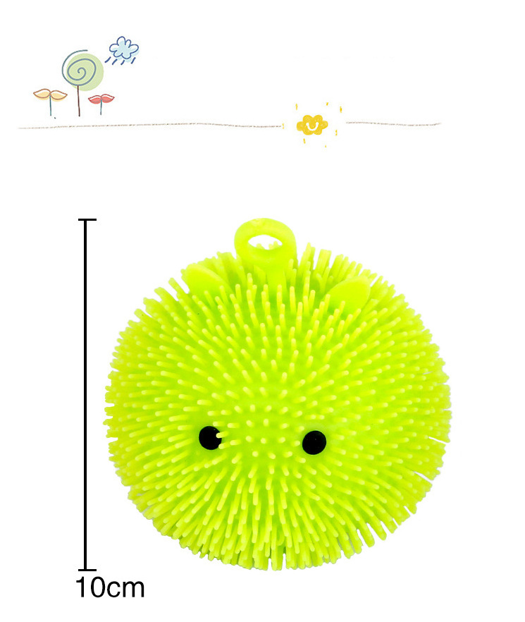 Hot sale puffer ball stretchy yoyo toy flashing bouncy spiky ball children's toy