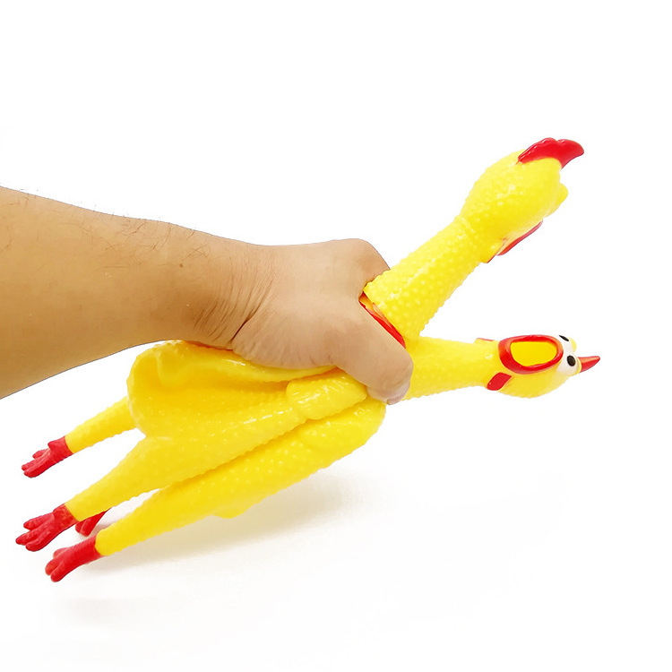 Hot Selling Eco-friendly Creative Shrilling Screaming Chicken Toy Vent Chicken PVC Toy