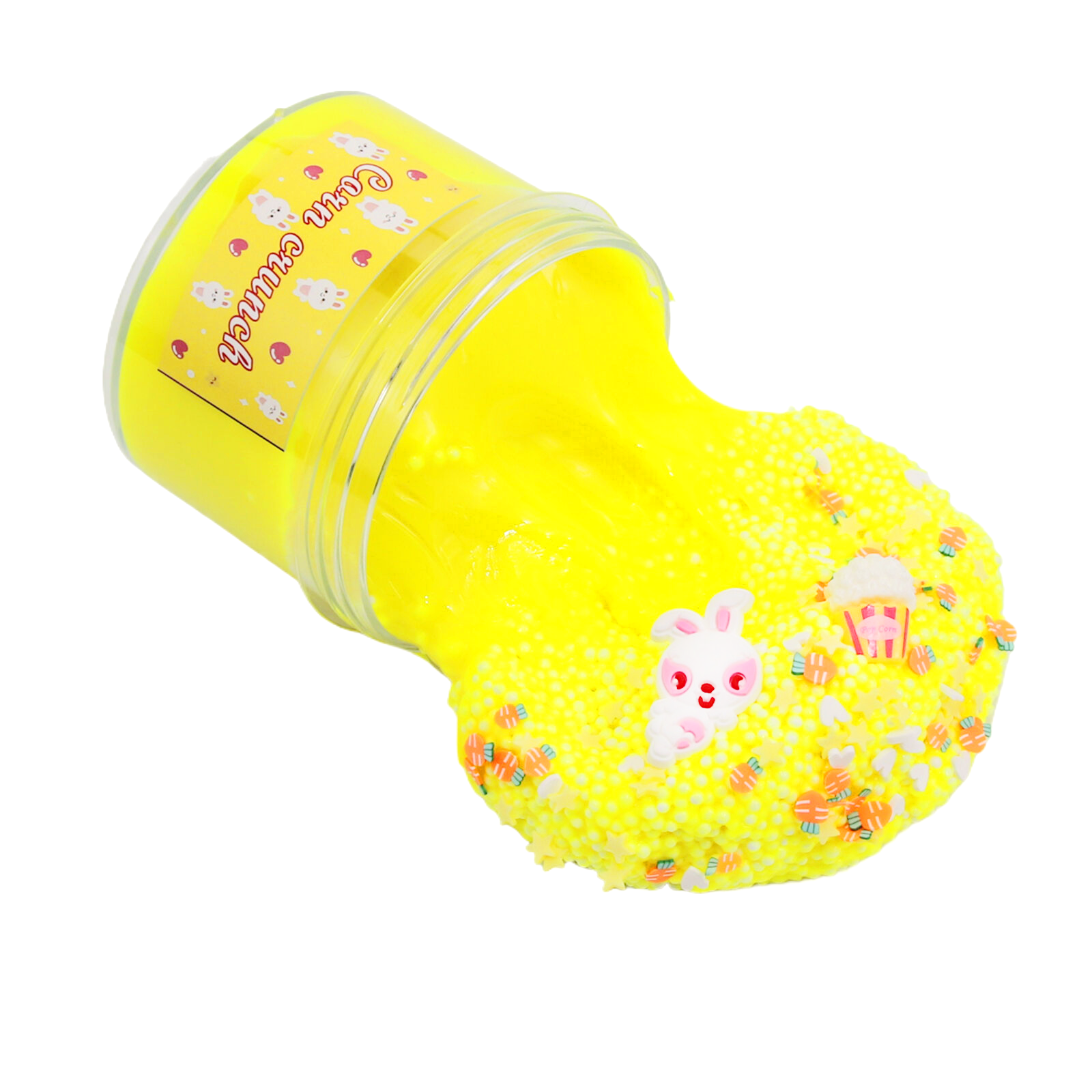 2024 200ml 320g Creamy Milk Bunny Slime with Foam Beads Bull Head Glue Stress Reliever Butter Mud Colored Clay Crystal Mud