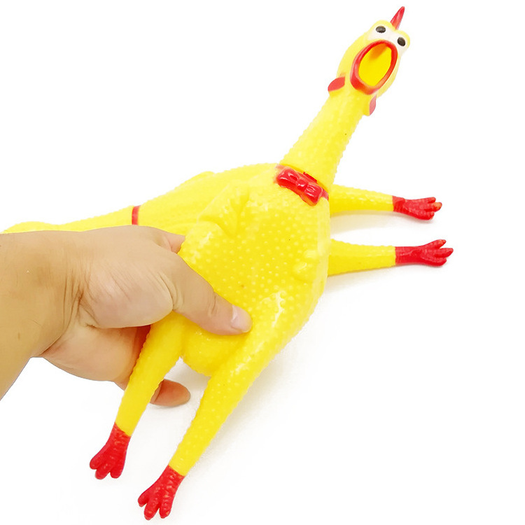 Hot Selling Eco-friendly Creative Shrilling Screaming Chicken Toy Vent Chicken PVC Toy