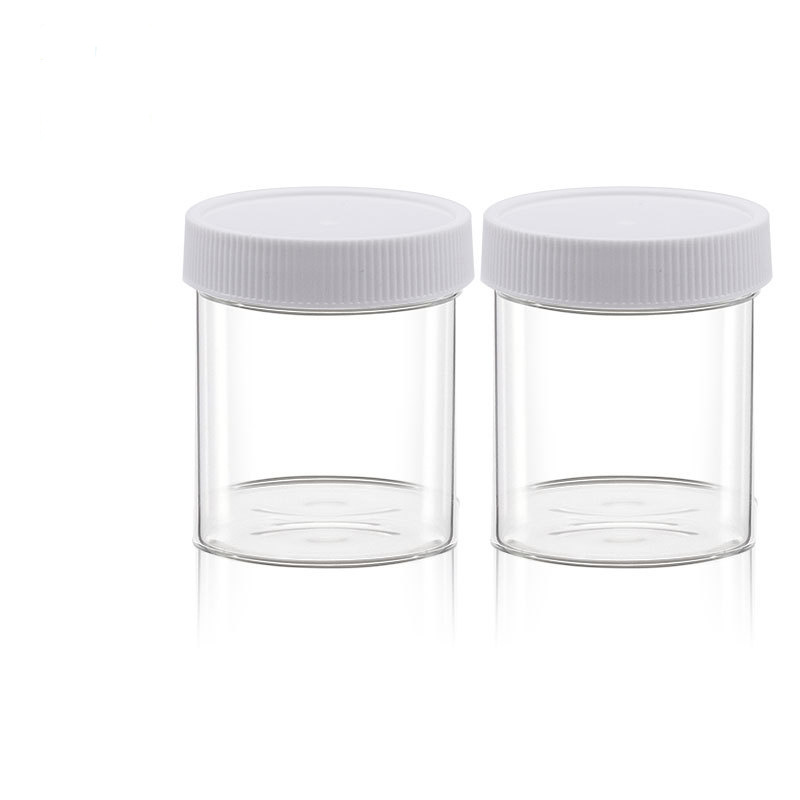 Empty Clear Plastic Slime Jars Refillable Round Low Profile Slime Containers With Lids