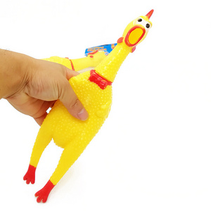 Hot Selling Eco-friendly Creative Shrilling Screaming Chicken Toy Vent Chicken PVC Toy