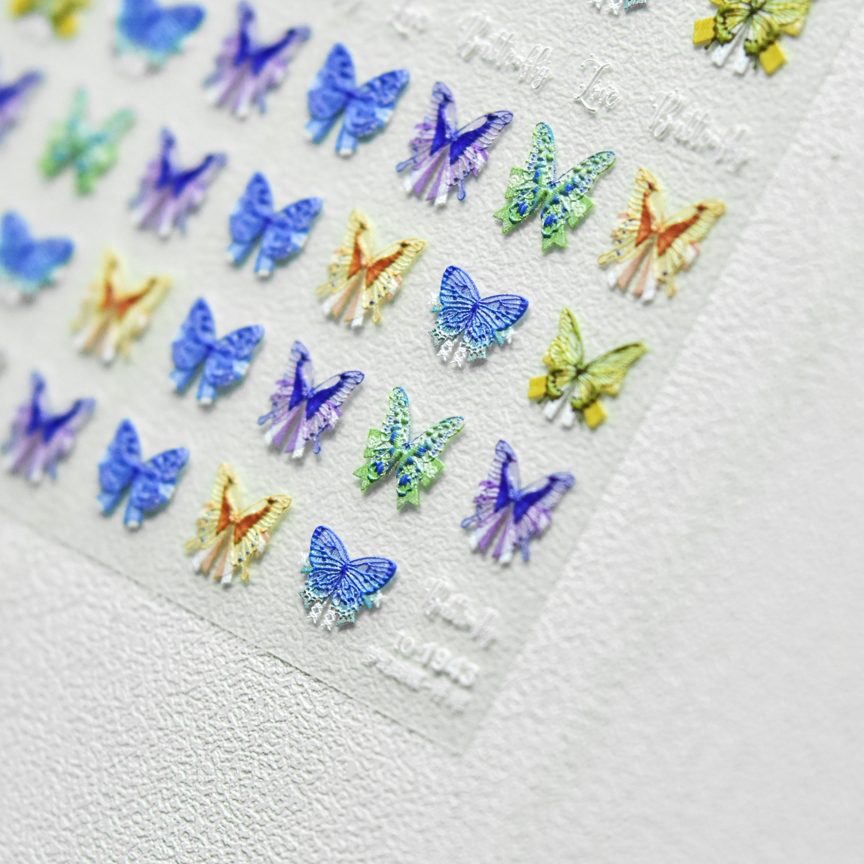 2022 New Arrival Nail Polish Sticker Supply  butterfly ribbon bunny fairy 5D Nail Art Stickers 3D Designer Nail Decals For Girl