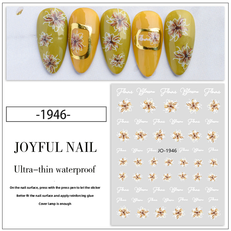 3d Nail art sticker which flowers spring  nail stickers for nail polish