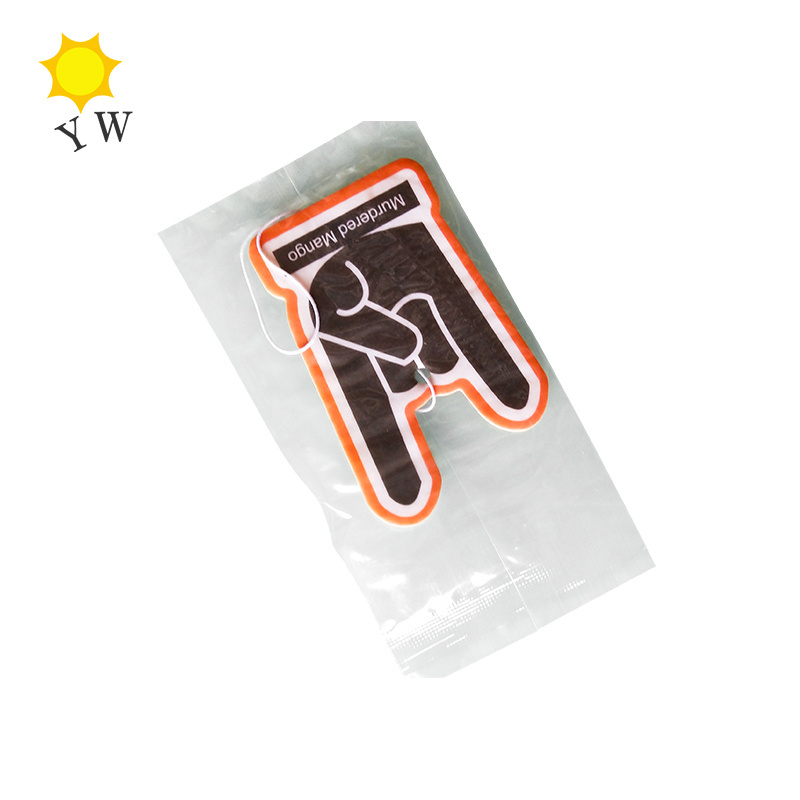 custom hanging paper car air freshener  Love gesture shape