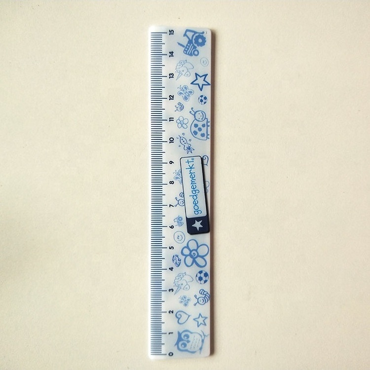 Promotional multi color straight flexible soft pvc ruler