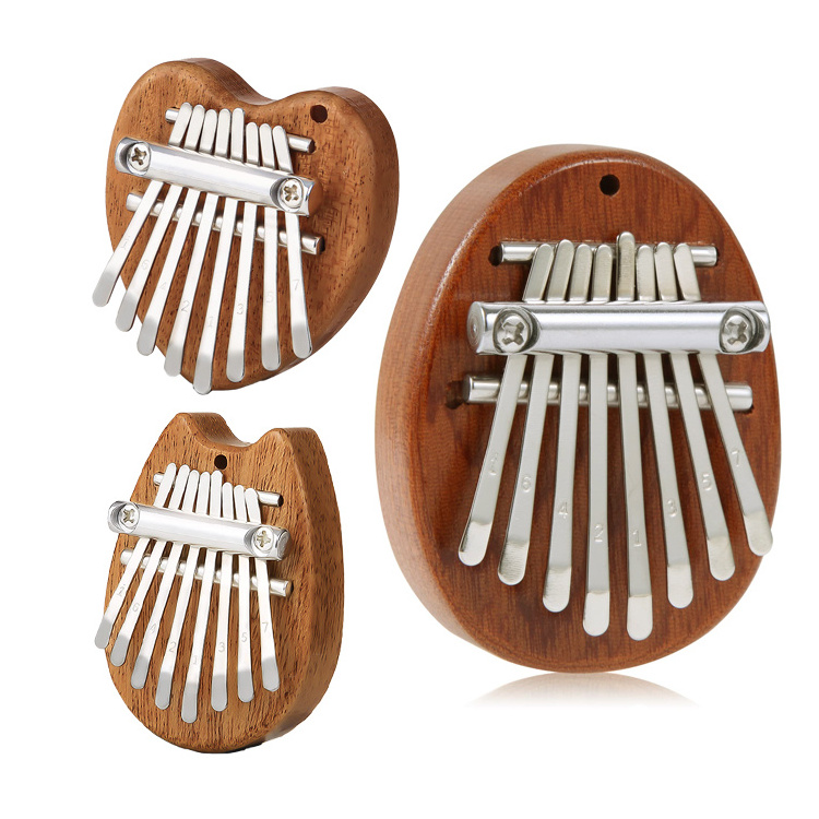 8 Keys Thumb Piano Portable Wooden Finger Marimbas,Musical Toy gifts for Kids and Adults Beginners,Mini Kalimba with Lanyard