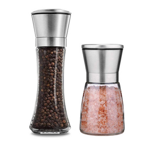 Manual  Herb & Spice Tools Salt Pepper Grinder 304 Stainless Steel Seasoning Grinder Coffee Jar Kitchen Tool