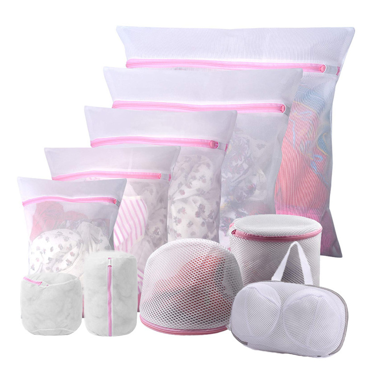 Mesh Laundry Bags with Zipper Travel Storage Organize Bag Clothes Wash Bags for Blouse Bra Hosiery Stocking Underwear Lingerie