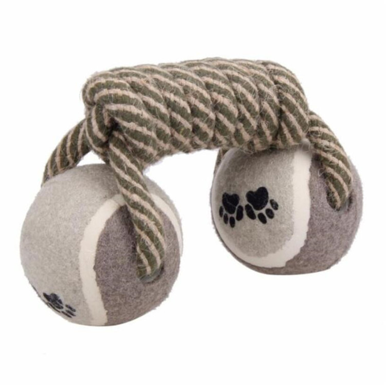 Funny Pet Puppy Dog Chew Training Toys Dumbbell Tennis Rope Toy for Dog