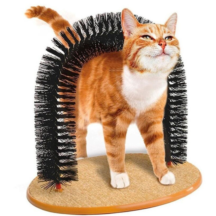 Hot Sale Pet Massager Bristles Scratching Purrfect Arch Cat Scratcher Toys