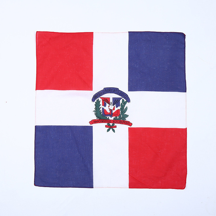 cheering fans flag cotton bandana,national flags kerchief custom haitian barbados bandanas trinidad and tobago headwear